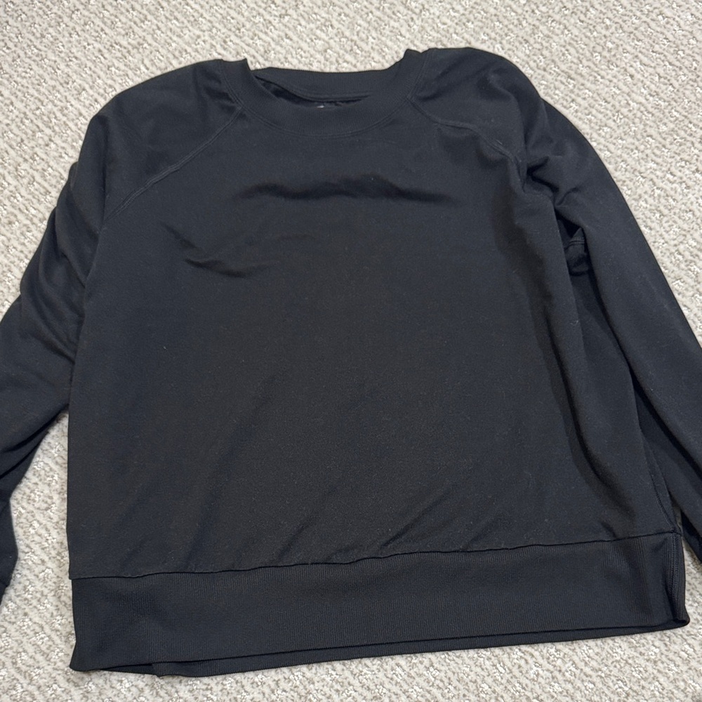 Quince black jersey sweatshirt